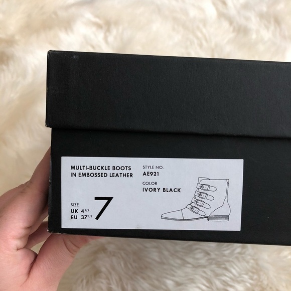 J. Crew Multi Buckle Leather Short Boot Snake 7 - Picture 6 of 13